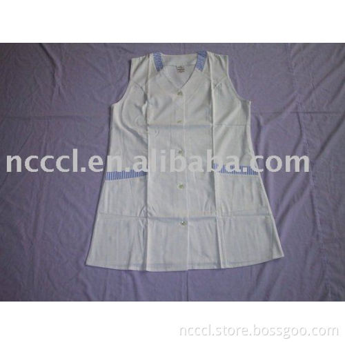 embroidery and sleeveless iron free Housecoat